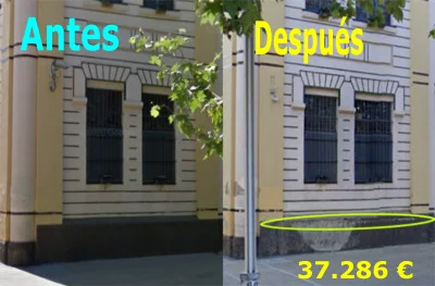 Foto barrera química en edificio patrimonial de Sevilla, fraude de 37.000 €